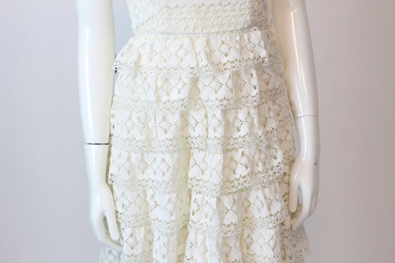 1950s crochet strapless dress xxs | saks fifth av… - image 6