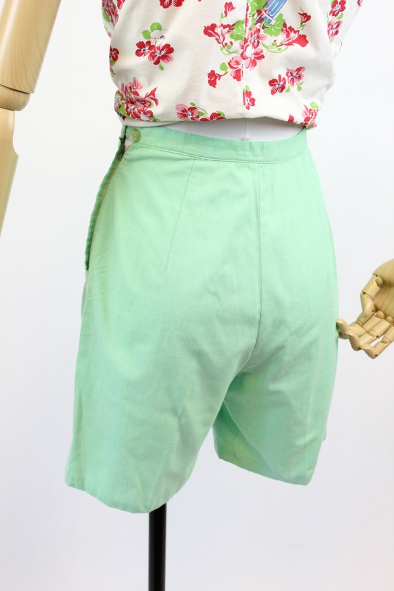 1950s mint cotton shorts xs | vintage bradley sho… - image 5