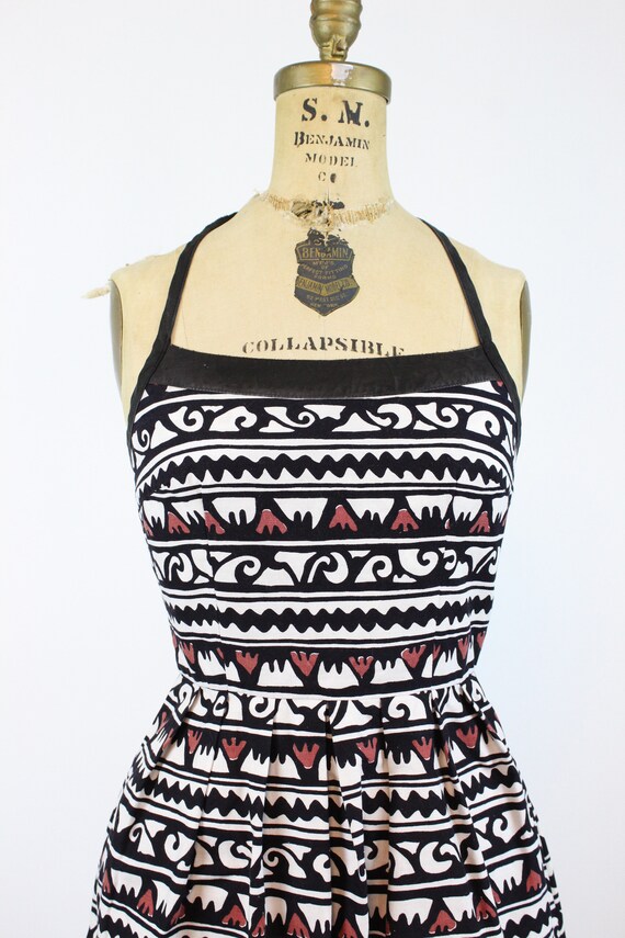 1970s Lanz halter dress xs | vintage batik dress … - image 7