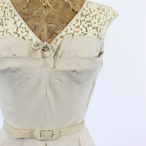 1940s LINEN and LACE dress small new spring summer summer image 3
