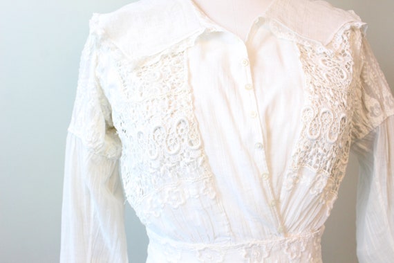 1910 ANTIQUE cotton lace edwardian lingerie dress… - image 6