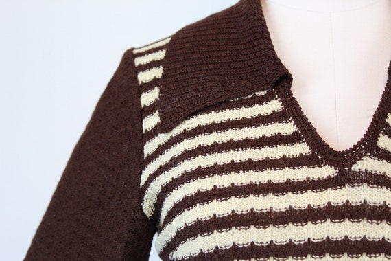 1970s does 1930s knit dress small medium | new kn… - image 4