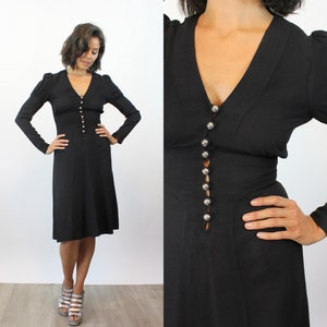 1970s OSSIE CLARK moss crepe dress xs | new fall winter