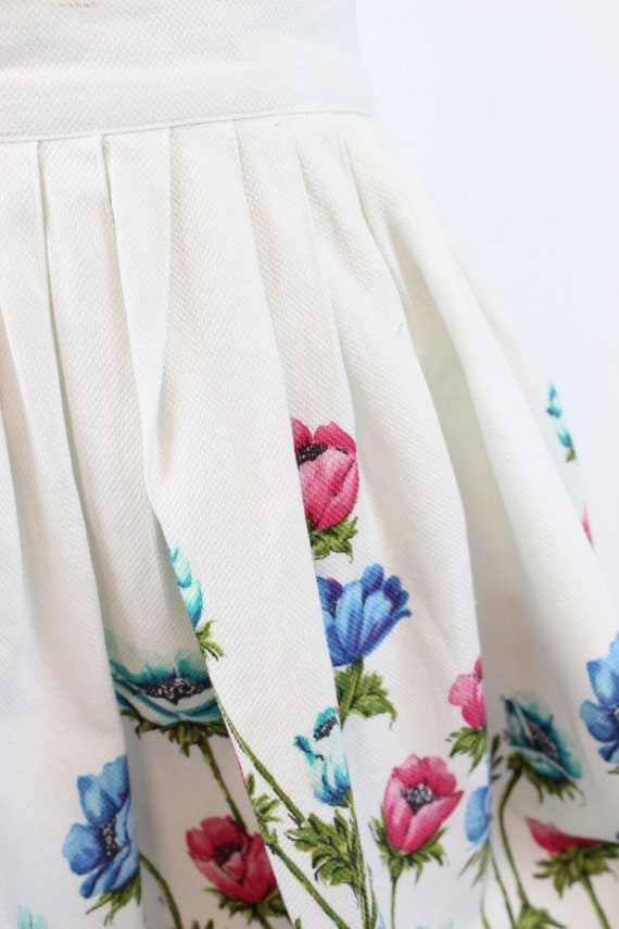 1950s John Wolf anemone cotton skirt xs | vintage… - image 5