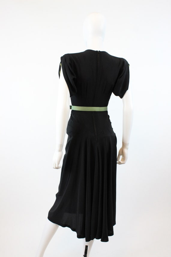 1940s rayon beaded dress xs | vintage peek a boo … - image 7