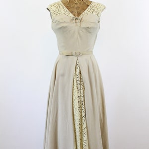 1940s LINEN and LACE dress small new spring summer summer image 2