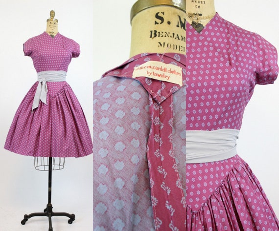 RARE 40s Claire McCardell Popover Dress XS / 1940