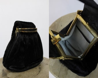 1930s handbag | horse hair clutch