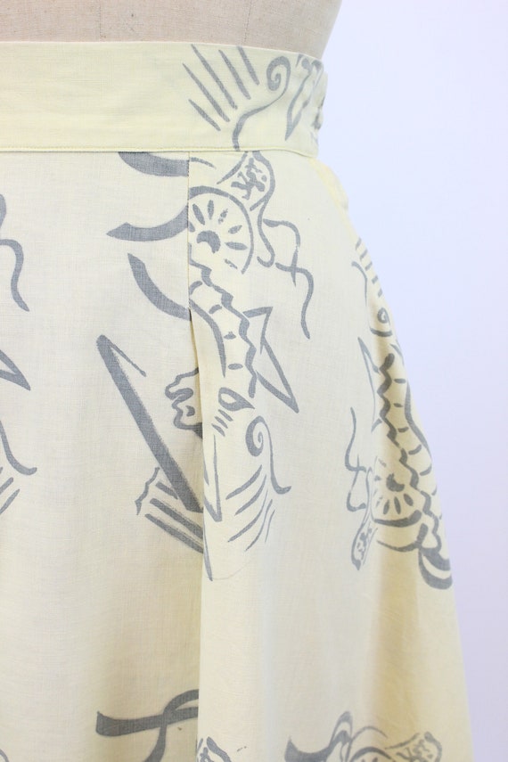 1940s horse print novelty skirt small | vintage l… - image 3