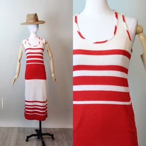 1970s MISS DIOR striped cotton dress xs small | new spring summer