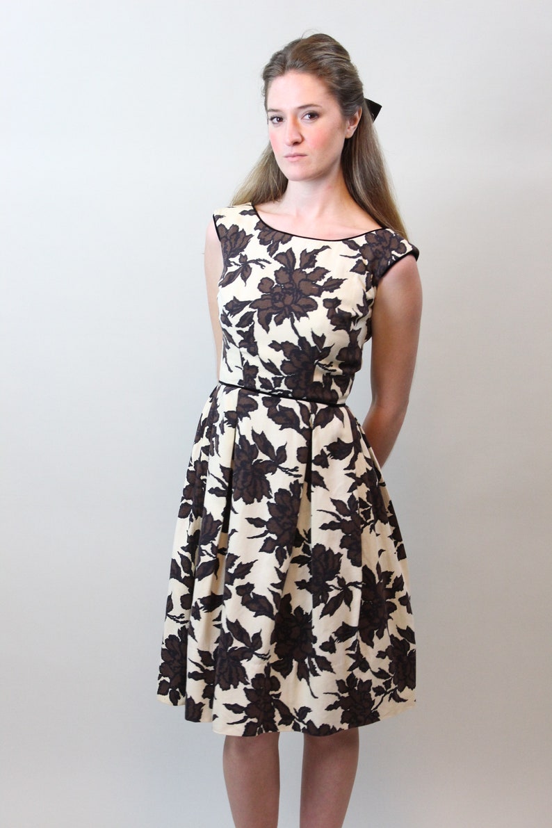 1950s I MAGNIN cotton pique dress xs new spring summer image 3
