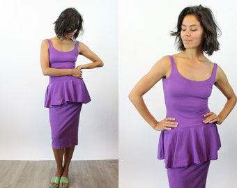 1980s PUNK Betsey Johnson PEPLUM dress xs | new spring summer