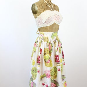 1950s CHERRY pear fruit novelty print skirt xs new spring summer image 7