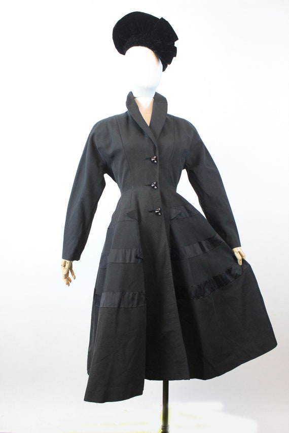 1950s PRINCESS faille dolman sleeve coat xs | new… - image 2