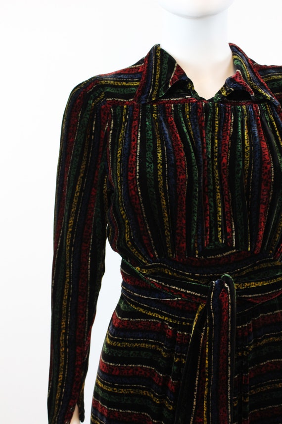 1930s 1940s CHANEL adaptation SILK velvet dress s… - image 3