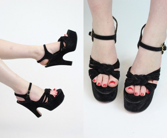 1970s does 1940s platform sandals size 7 us | vin