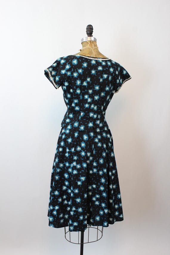 1950s ATOMIC PRINT Two Piece Cotton SET Xs | New Spring
