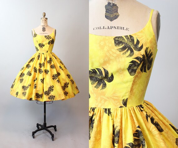 1950s KAMEHAMEHA sun dress COTTON xxs | new sprin… - image 1