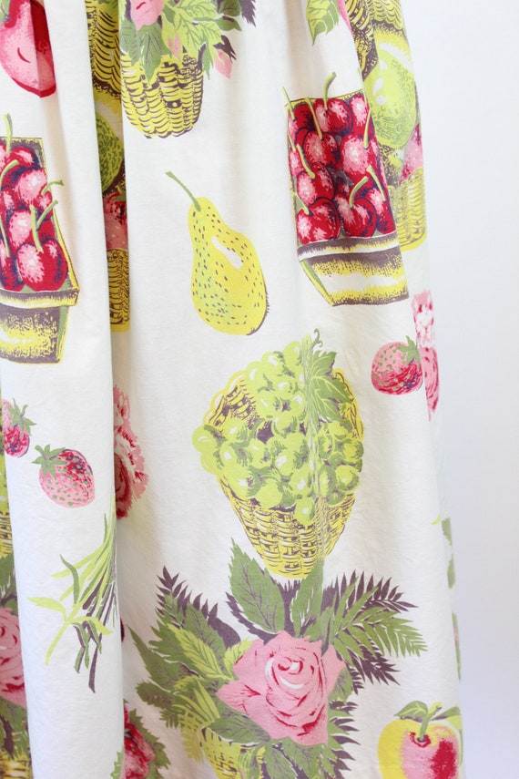 1950s CHERRY pear fruit novelty print skirt xs | … - image 2
