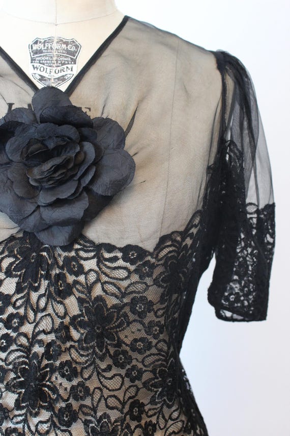 1940s Sheer Blue Lace Dress main image 0