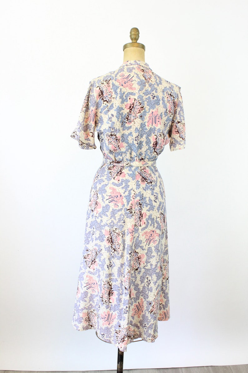 1940s WOMEN STATUE novelty print dress medium new spring summer image 8