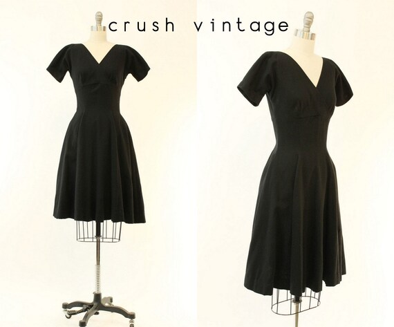 1950s Anne Fogarty dress xs | vintage wool empire
