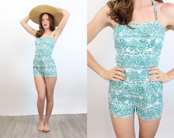 1950s ROSE MARIE REID romper playsuit cotton xs | new spring summer