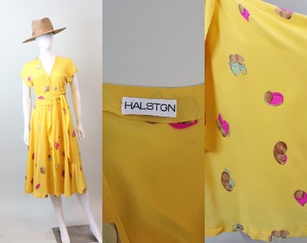 1970s HALSTON silk dress small medium | new spring summer