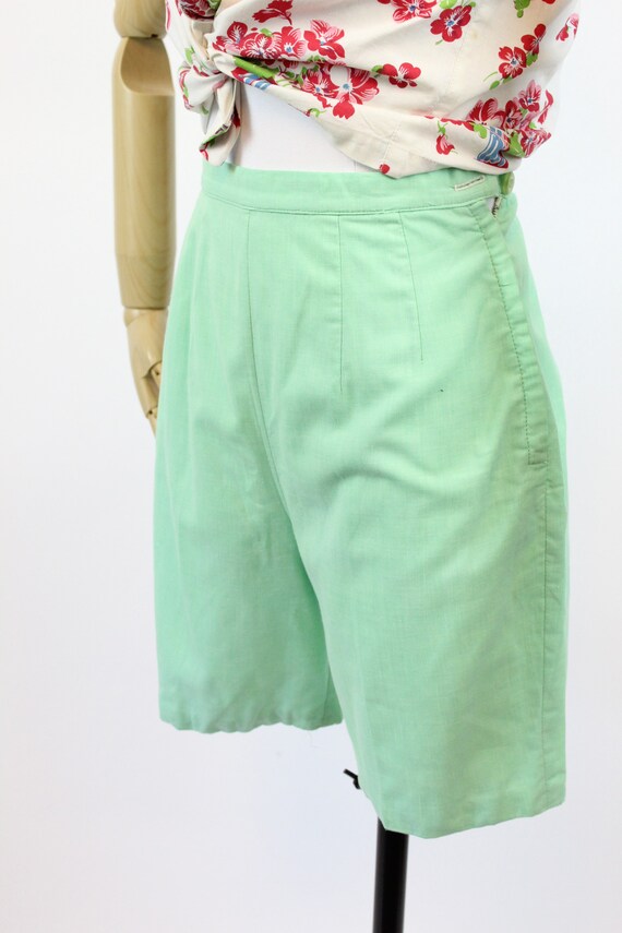 1950s mint cotton shorts xs | vintage bradley sho… - image 4