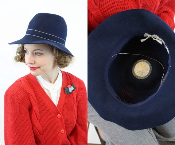 1980s felt hat | western hat | I. Magnin fedora