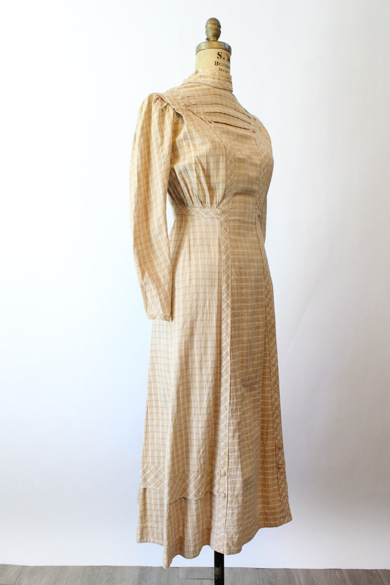 ANTIQUE 1905 edwardian COTTON dress xxs new fall image 6