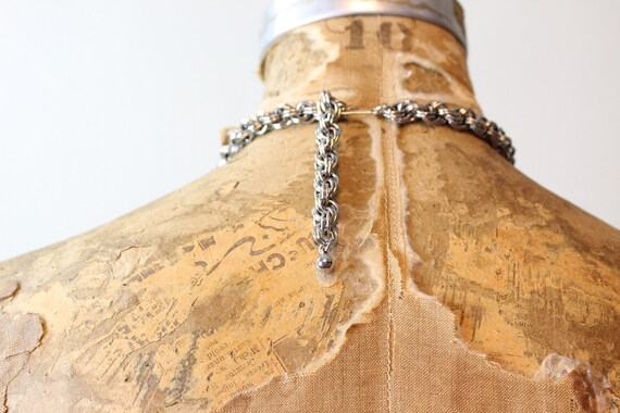 1970s SILVER RUNWAY statement  MASSIVE necklace |… - image 7
