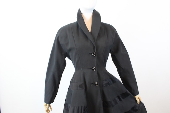 1950s PRINCESS faille dolman sleeve coat xs | new… - image 6