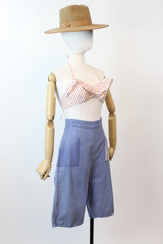1950s DENIM workwear cropped pants small | new sp… - image 2