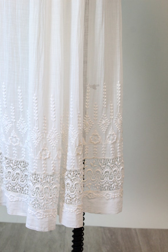 1910 ANTIQUE cotton lace edwardian lingerie dress… - image 3