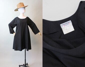 1980s YSL Little Black TRAPEZE Dress Small Medium New Fall - Etsy