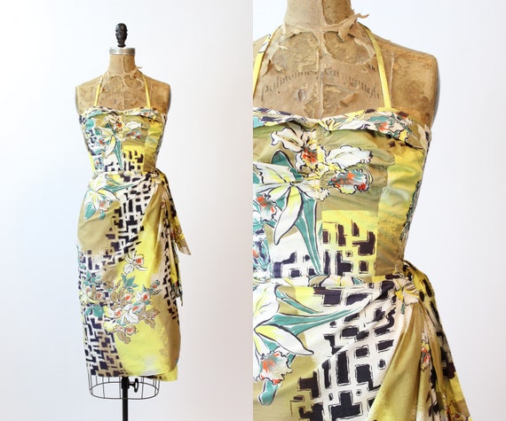 1950s HALTER HAWAIIAN sarong dress xs | new sprin… - image 1