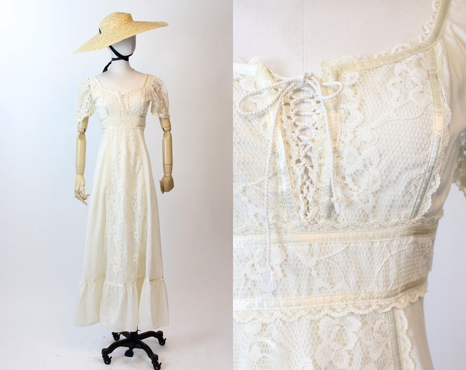 1970s Gunne Sax Style CORSET Maxi Dress Xxs | New Spring Summer - Etsy