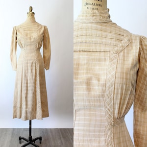 ANTIQUE 1905 edwardian COTTON dress xxs new fall image 1