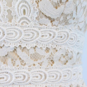 1970s VICTOR COSTA lace wedding dress xs new spring summer image 5