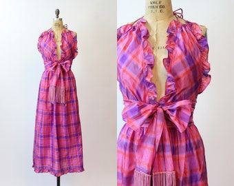 1980s 1980 documented BILL TICE silk halter dress small  | new spring summer