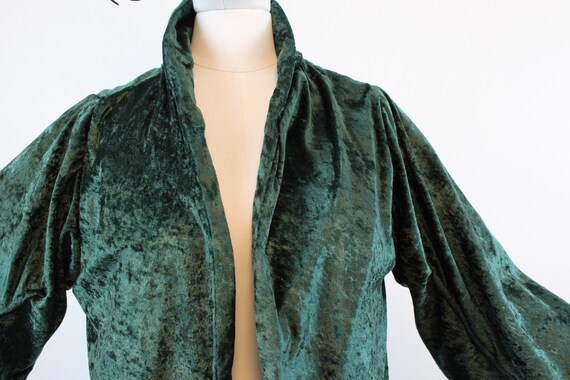 1970s does 1930s velvet HUGE SLEEVES coat small m… - image 6