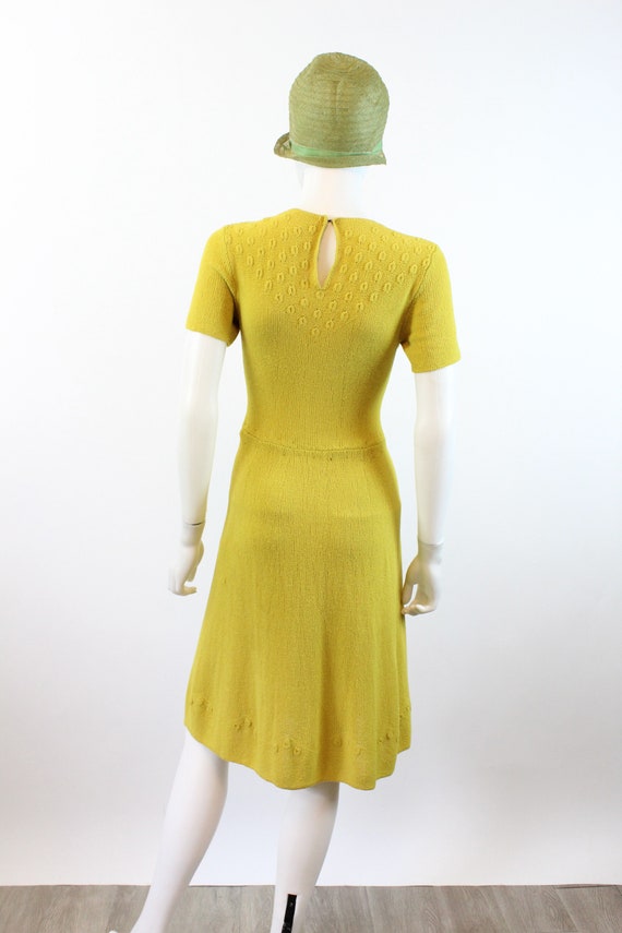 1940s CHARTREUSE knit dress xs small | new spring… - image 10