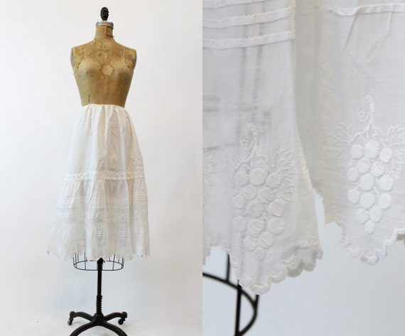1910s Edwardian grape embroidered skirt small medi