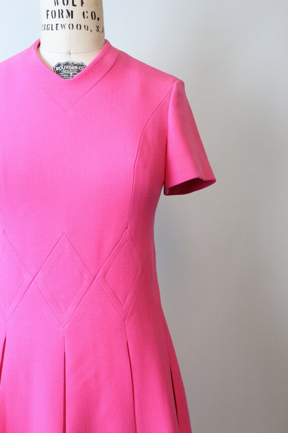 1960s PINK diamond waist shift dress xs | new spring  - Gem