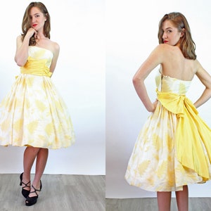 1950s WILL STEINMAN embroidered strapless dress xxs  | new spring summer