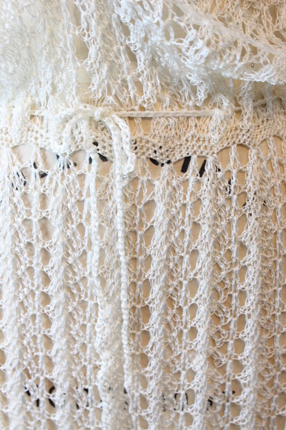 1930s RAYON knit dress PUFF SLEEVES medium large … - image 5