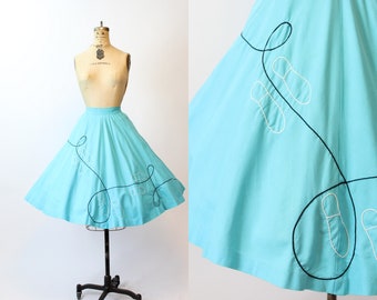 1950s 1955 documented MILDRED dance step skirt xs | new spring summer