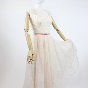 1950s Mitzi Morgan embroidered organza dress xs new spring summer image 6