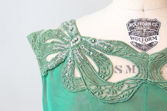 1960s Mr Blackwell Custom green TRAIN dress xs | … - image 5